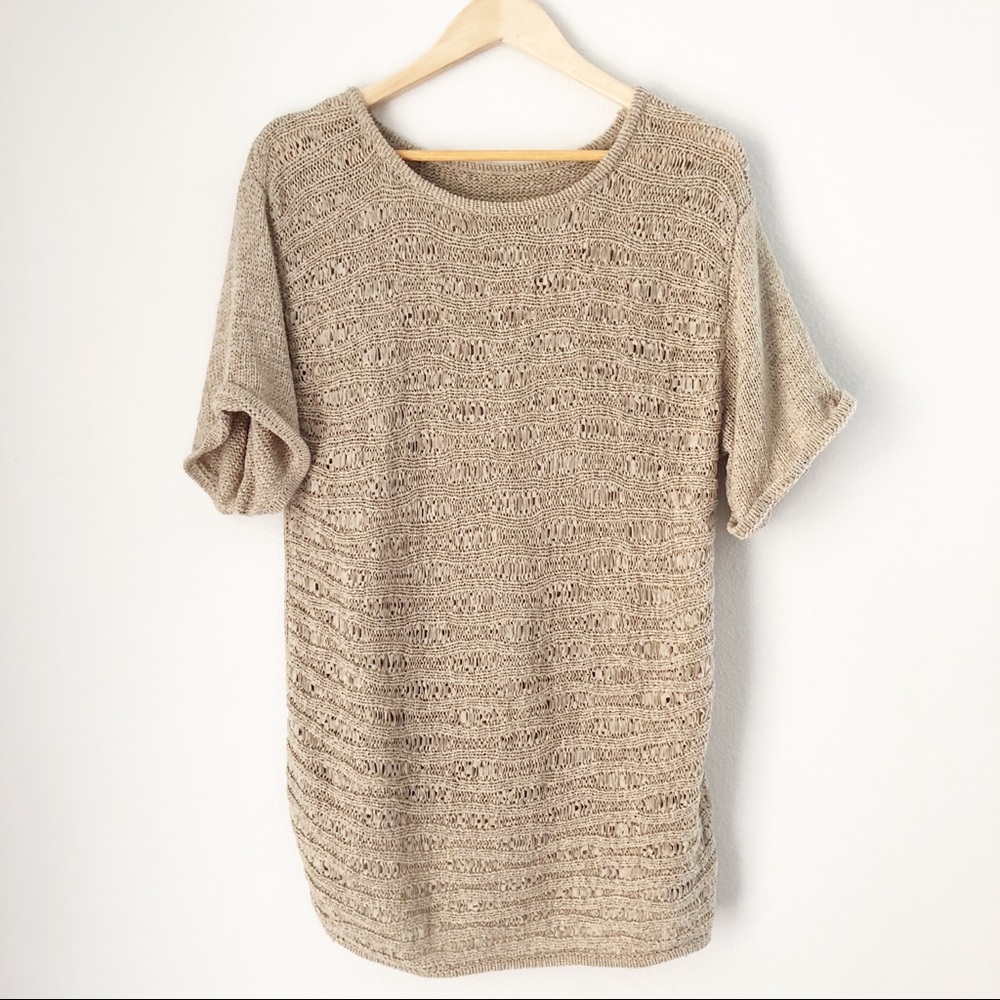 Vintage 90’s Beige Tunic Top Sz Large